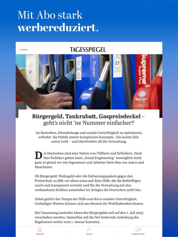Tagesspiegel - Nachrichten iPad app afbeelding 4