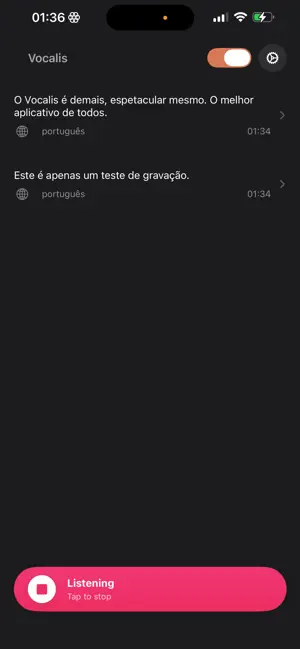Vocalis - AI Audio Notetaker screenshot 2