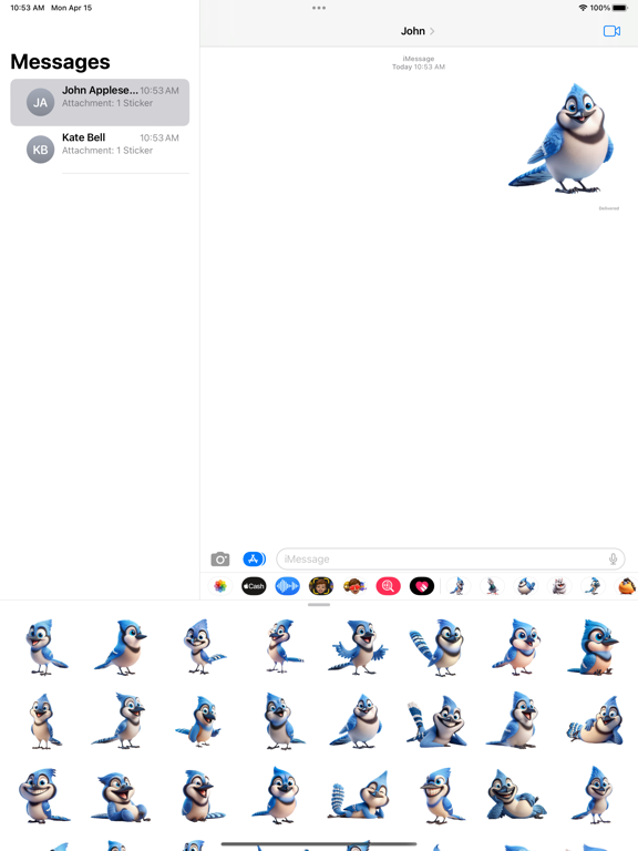 Screenshot #4 pour Happy Blue Jay Stickers