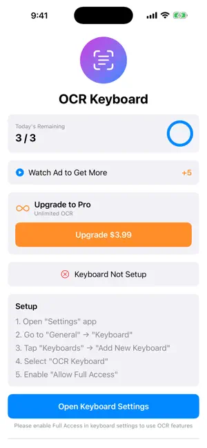 OCR Keyboard - Photo to Text screenshot 2