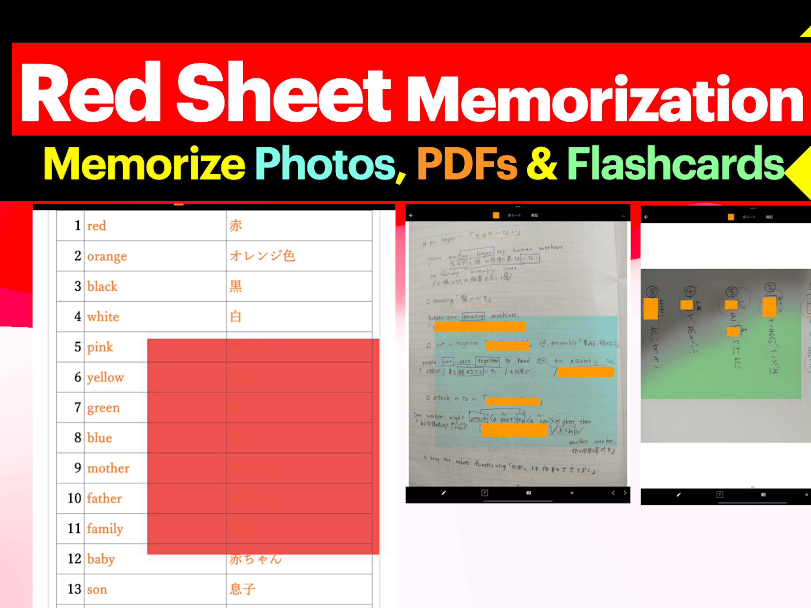 PDF Study Memorizer: Red Sheet
