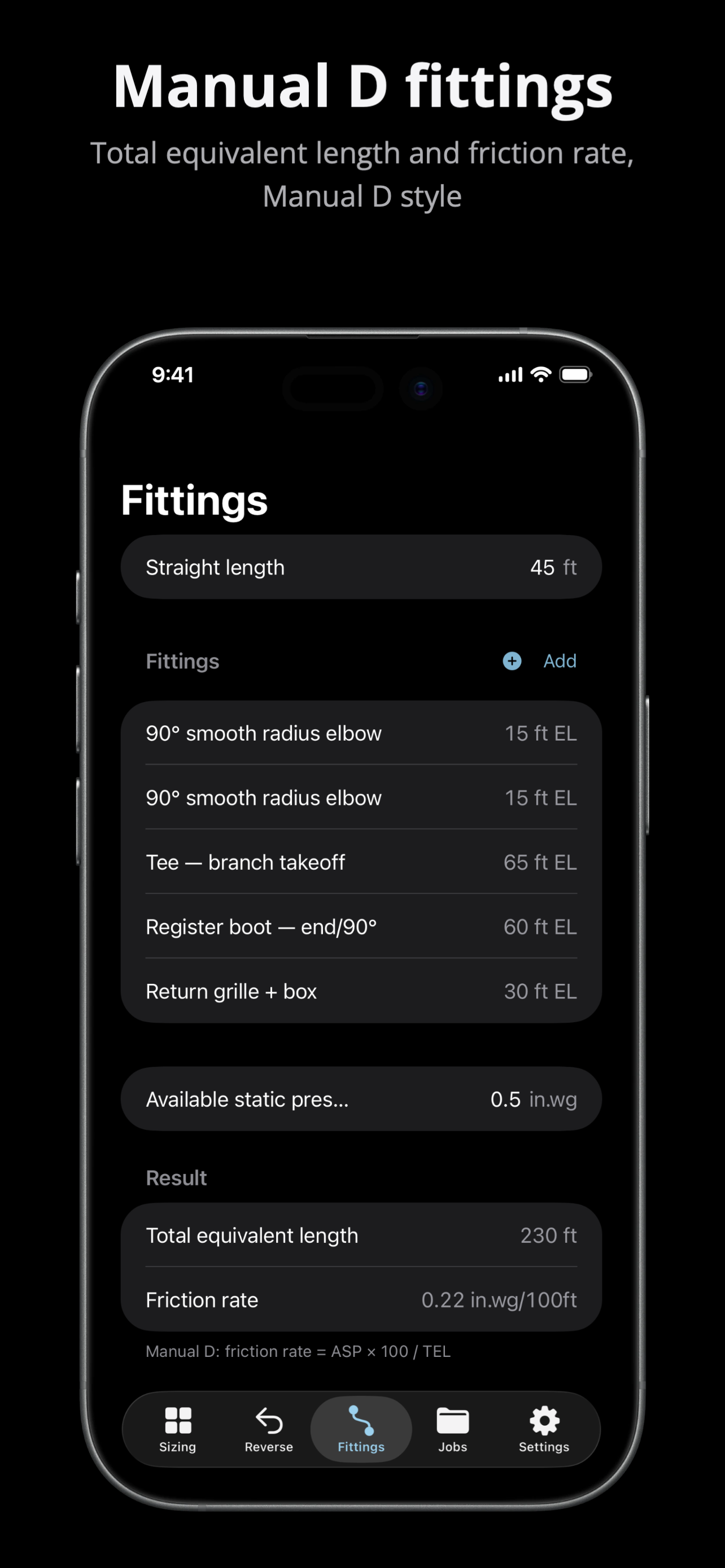 DuctSizer: Duct Calculator screenshot 4
