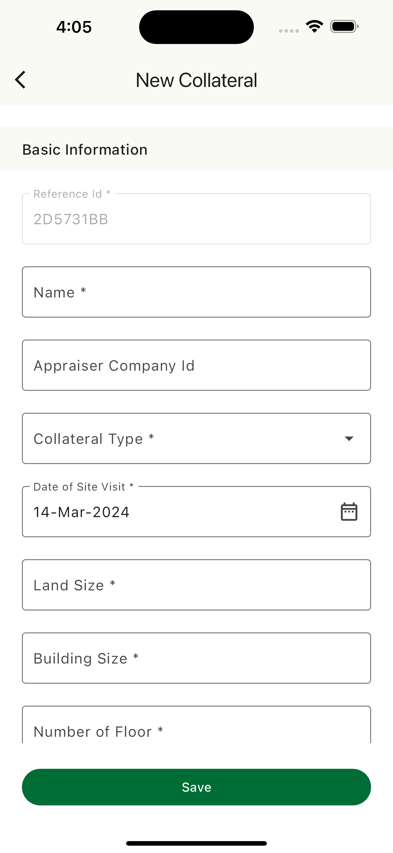 Collateral Appraisal