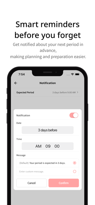 Simple Period Tracker - Cherri Screenshot 3 of 10
