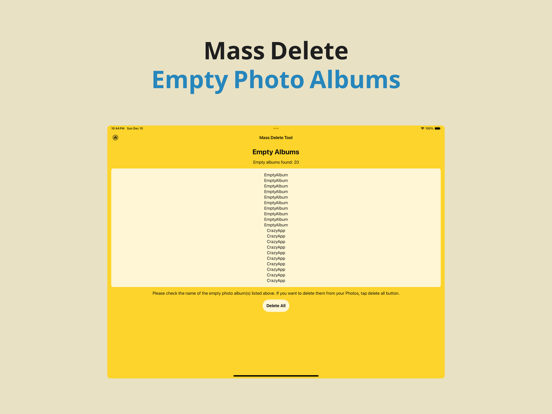 Screenshot #5 pour Album Utility Mass Delete Tool