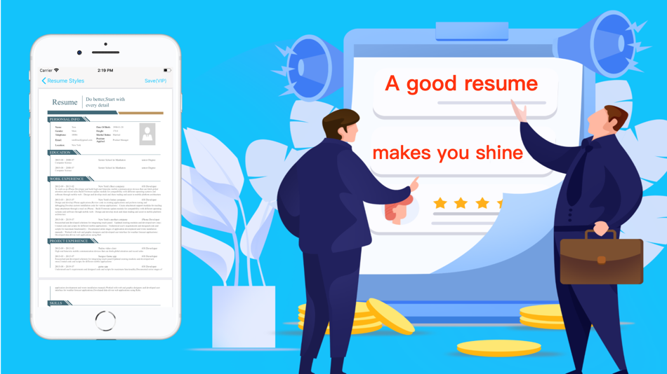 #2. Easy Resume-Pro CV Maker (iOS) 由: Wuhan Yitesi Technology Co., Ltd