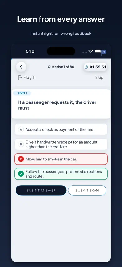 TLC Practice Exam screenshot 5