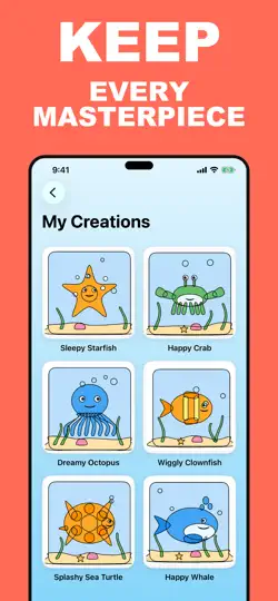 Capture d'écran de Ocean Animal Coloring Kids sur iPhone 1