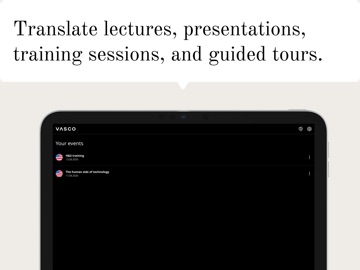 Vasco Audience iPad screenshot