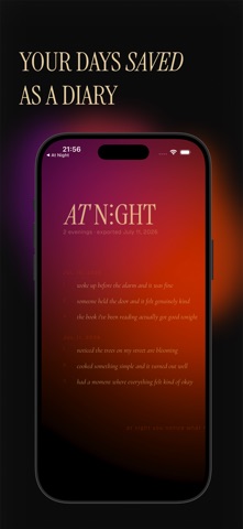 At Night: Evening Journal iPhone screenshot