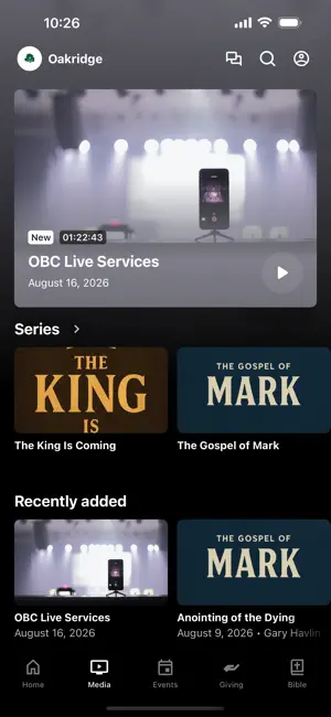 Oakridge Baptist Church screenshot 2