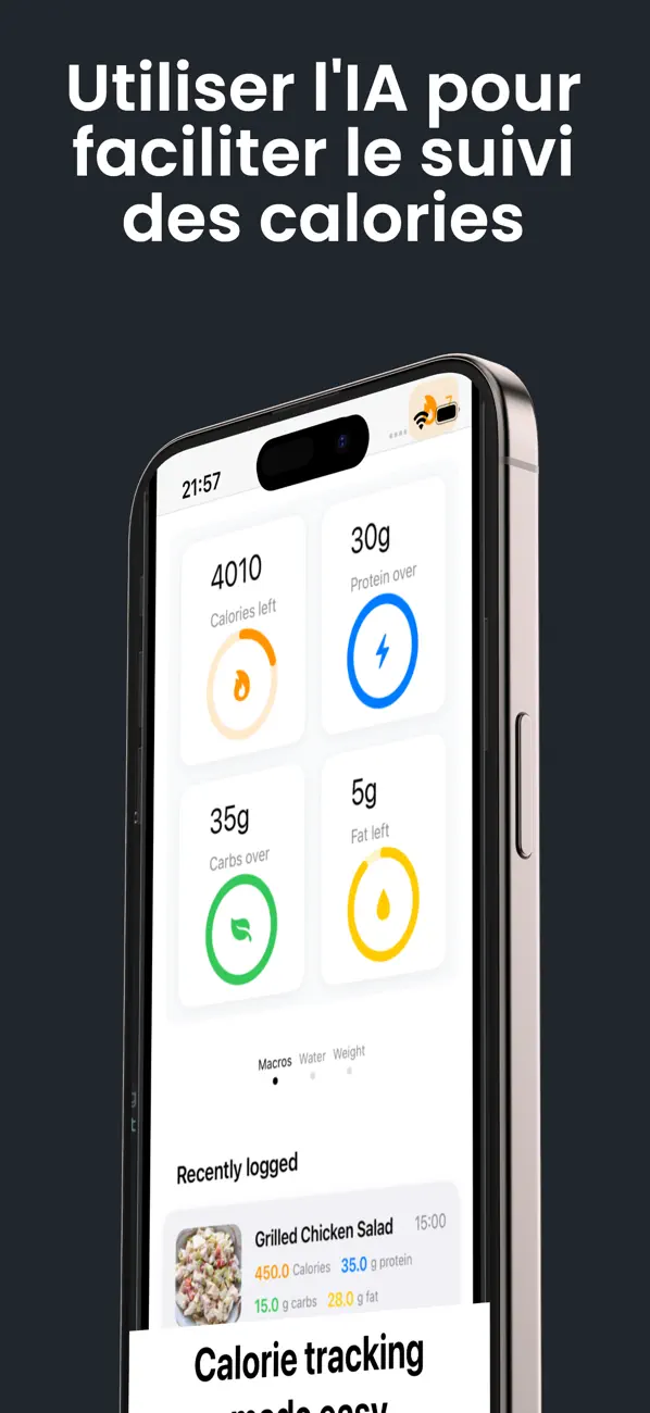 Screenshot #1 pour AI Food Calorie Tracker