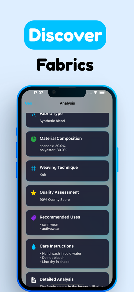 Fabric Identifier - FabriScan screenshot 3