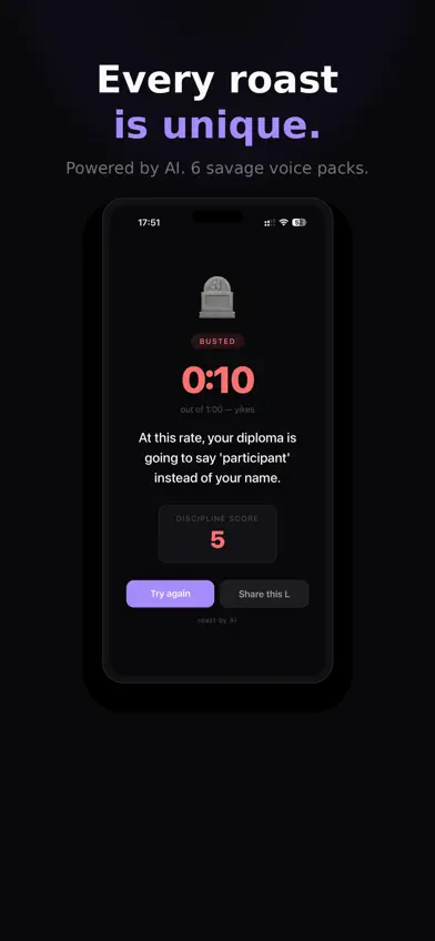 FlipOff — Focus Timer & Roasts screenshot 2