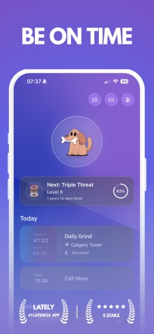 Lately: Be On Time iPhone screenshot