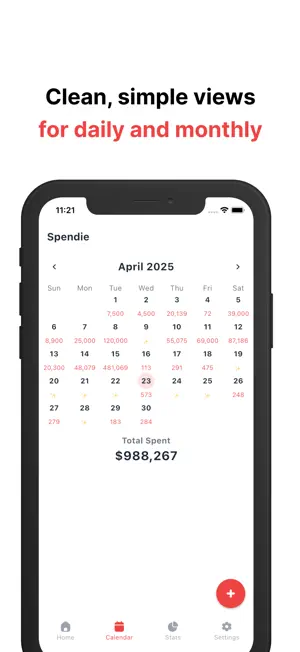 Spendie - An Expense Tracker screenshot 1