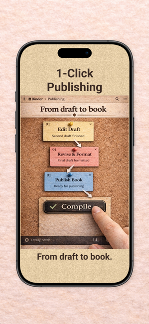 لقطة شاشة لتطبيق الكتابة Scrivener