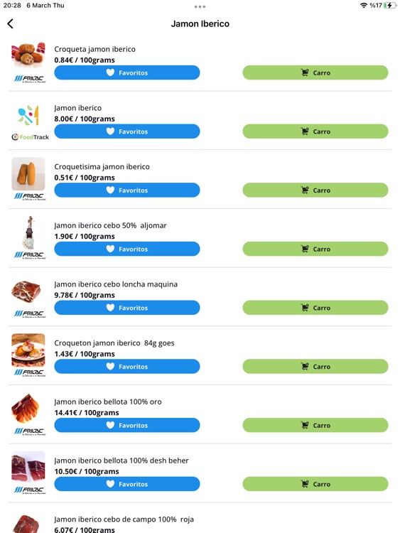 FoodTrack Price Tracking App