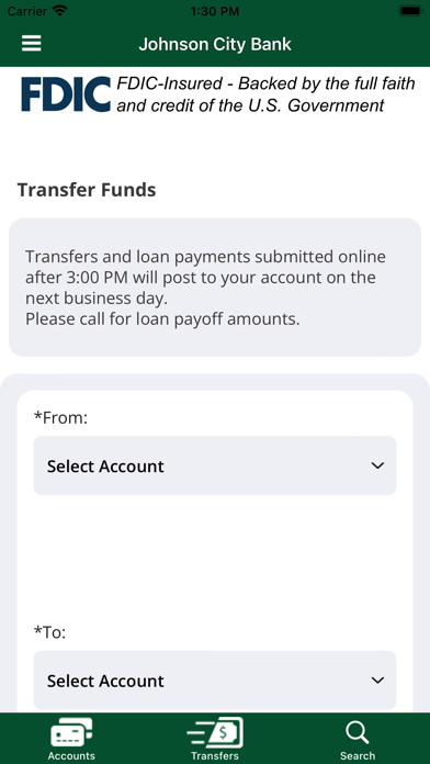 Johnson City Bank Mobile Screenshot