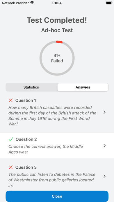 Life In The UK Test Practice Screenshot