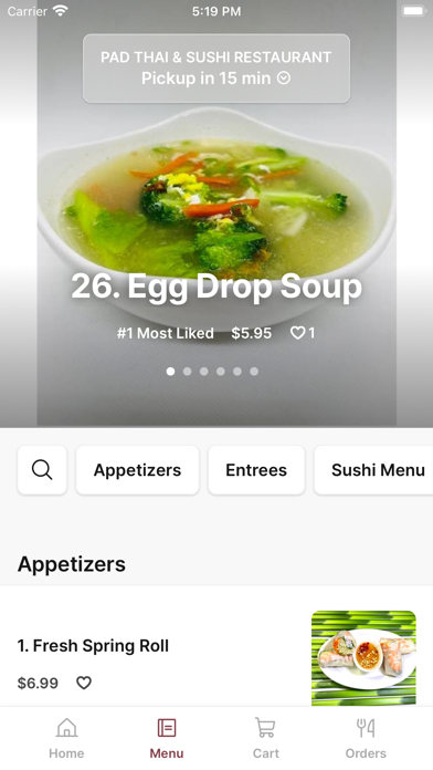 Pad Thai & Sushi iPhone screenshot 2 - Food & Drink app