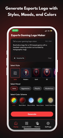 Gaming Logo Maker AI - EGL iPhone screenshot