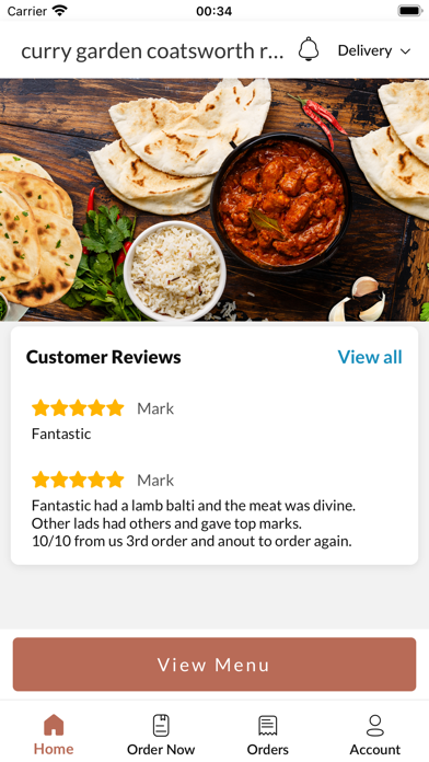 Curry Garden Coatsworth Rd Ltd Screenshot