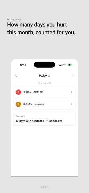 HeadacheDiary,Migraine,Tracker screenshot 2