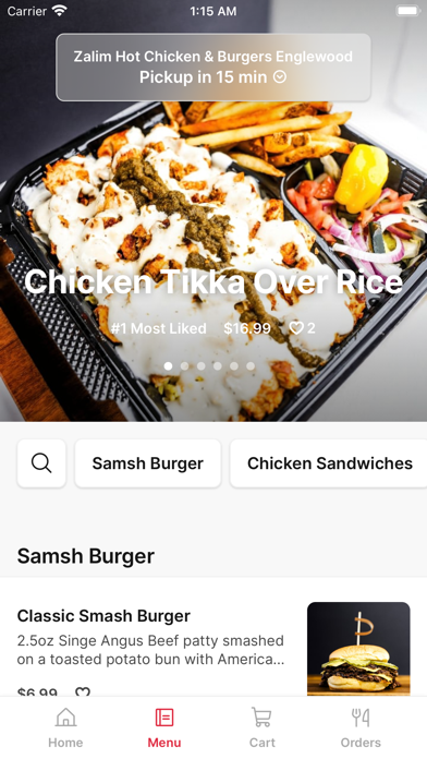 Zalim Hot Chicken & Burgers iPhone screenshot 2 - Food & Drink app