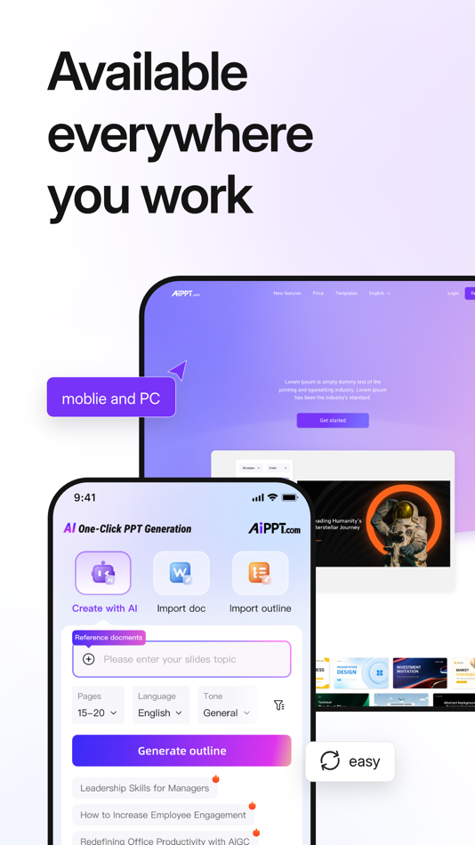 #6. AiPPT- AI Presentation Maker (iOS) 来自: Megadreams LIMITED