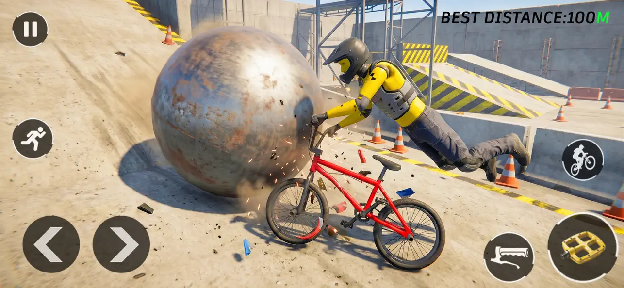 Screenshot #2 pour Crash Rush: BMX Ragdoll Break