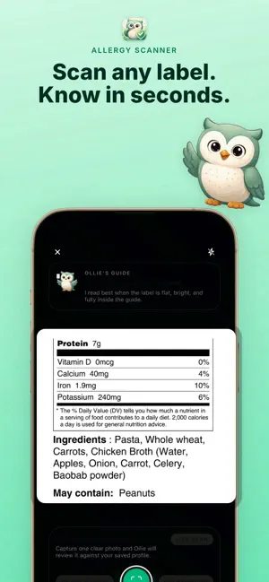 Ollie Allergy Scanner screenshot 1