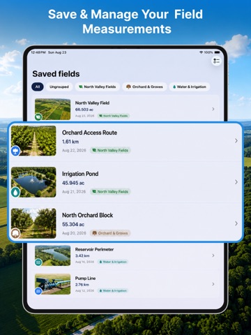 GPS Area Measure - FieldAcre iPad screenshot