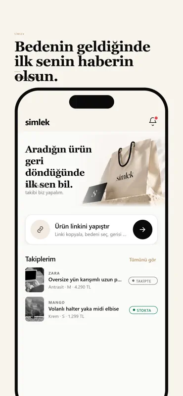 Simlek: Restock & Price Alerts screenshot 1 of 5