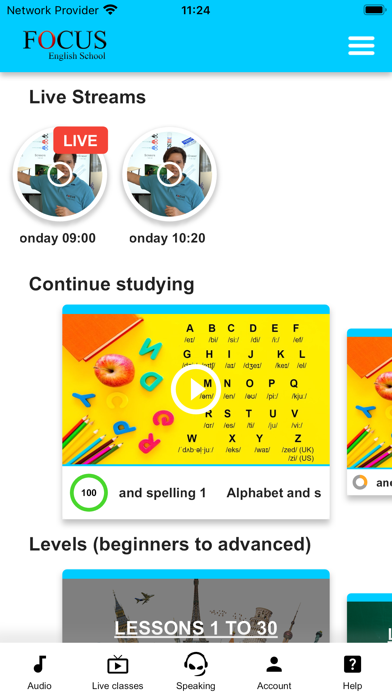 Focus English App Screenshot