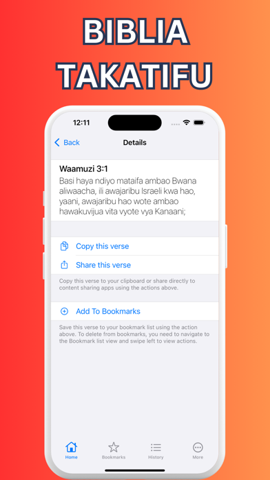 Biblia Takatifu Swahili Bible Screenshot