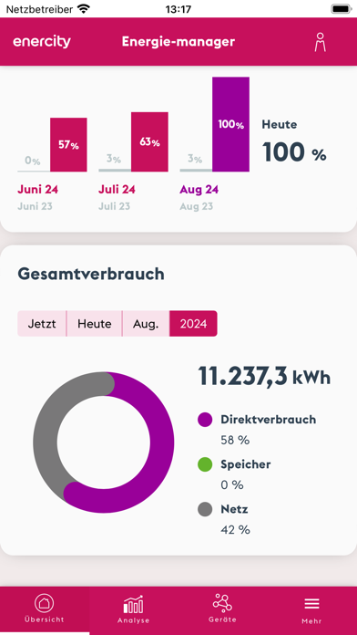 enercity Energiemanager Screenshot