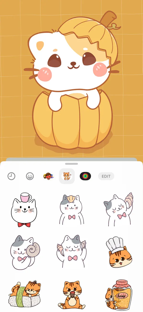 Screenshot #1 pour Adorable Baby Kitten Stickers