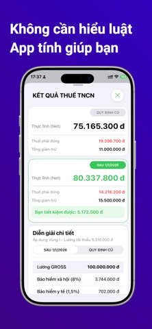 Tính Thuế TNCN 2026 screenshot