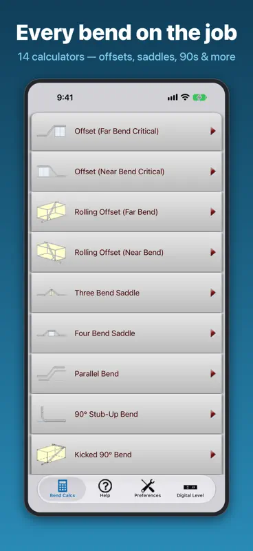 Conduit Bender Elite - Calc screenshot 2 of 9