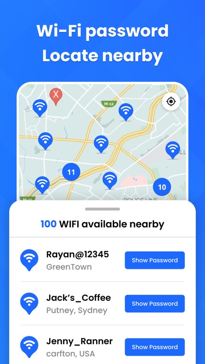 Wifi Map Password & Info