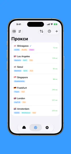 Скриншот Anywhere Proxy на iPhone 3
