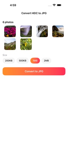 HEIC to JPG: Photo Resizer のスクリーンショット