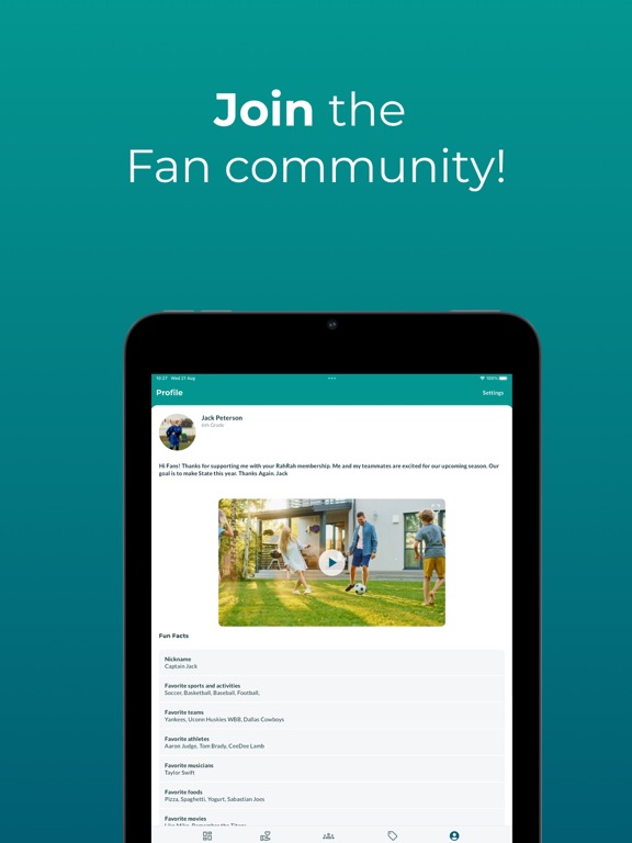 The New RahRah! iPad screenshot 2 - Sports app