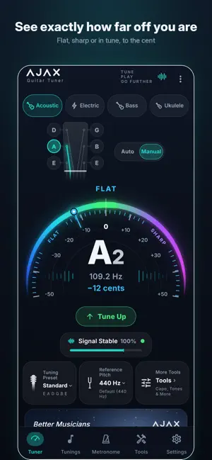 Ajax Guitar Tuner screenshot 1