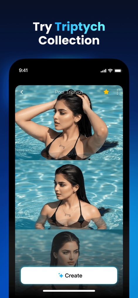 Faceplay: AI Video Photo Maker - Coleção Tríptico Dinâmica