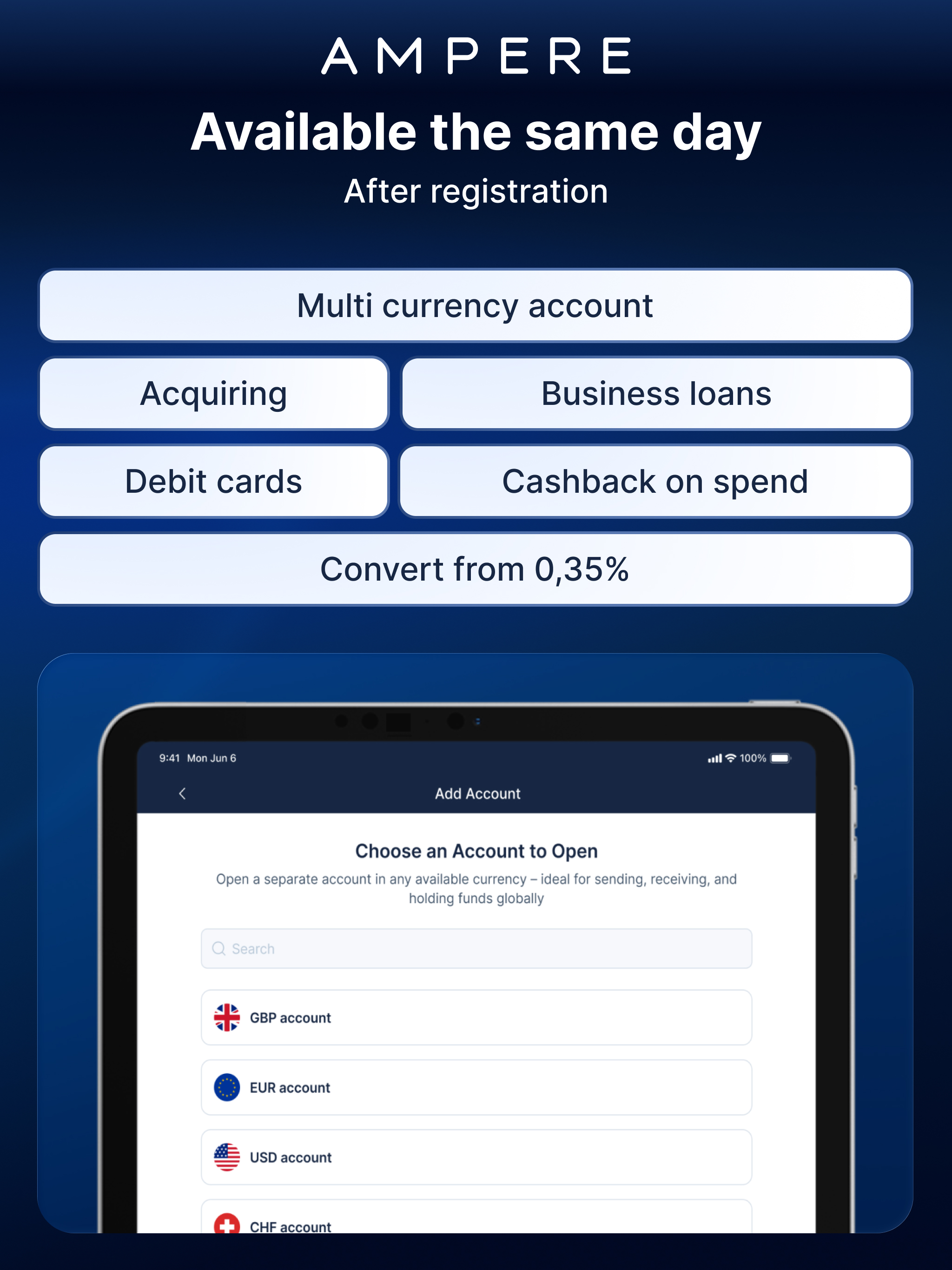 Ampere Mobile Business Account screenshot 9