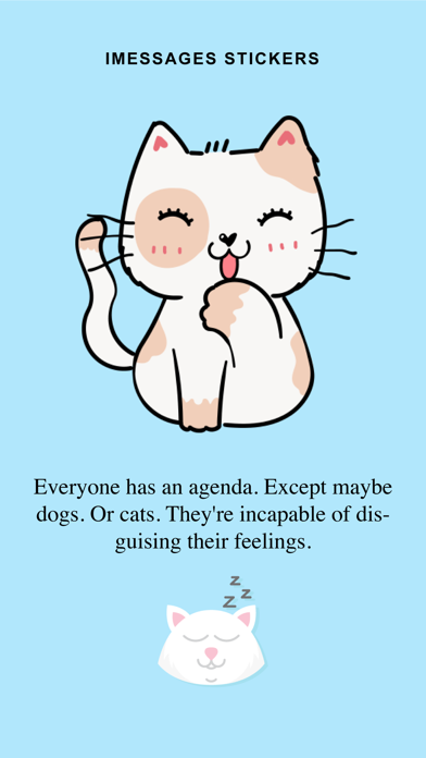 White Cat Stickers-CatMoji Screenshot