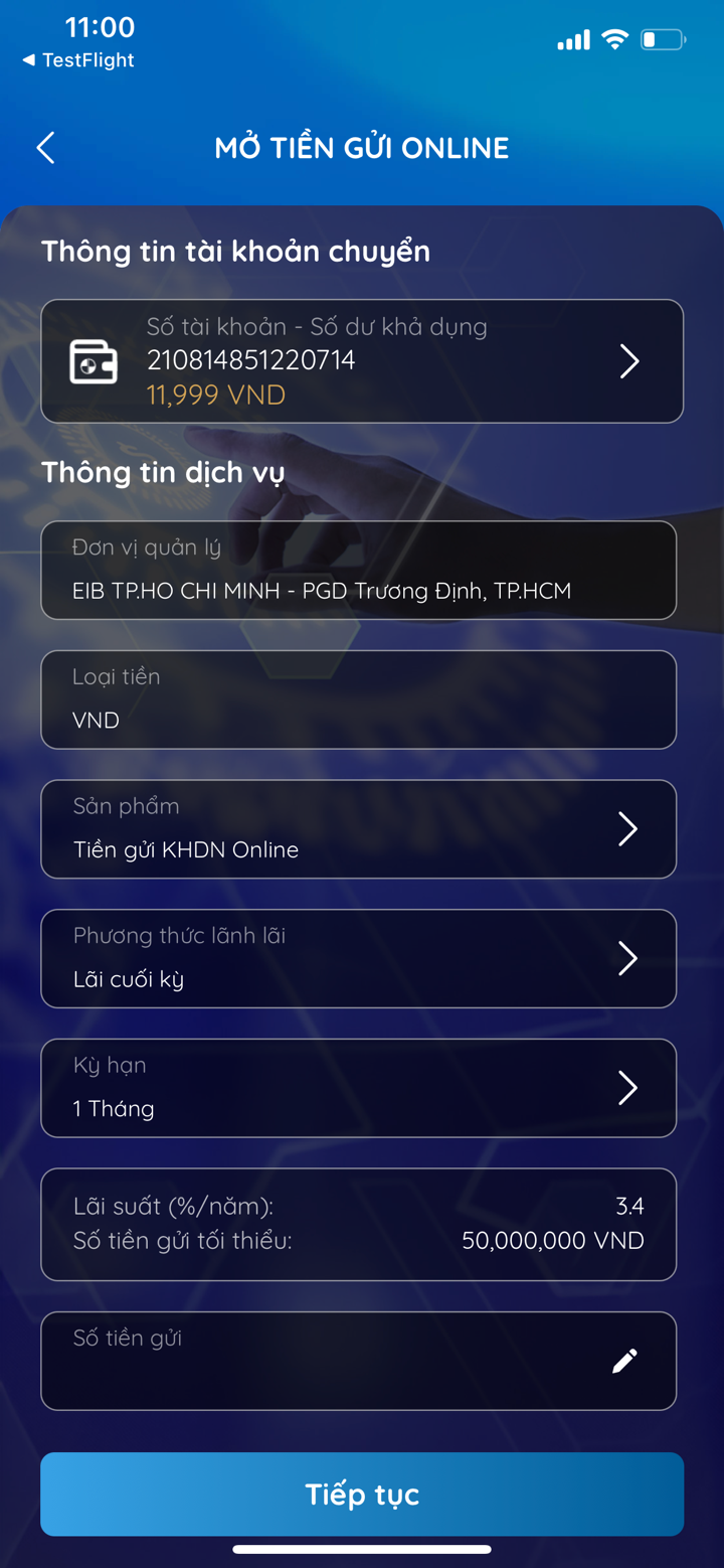 Eximbank EBiz screenshot 3