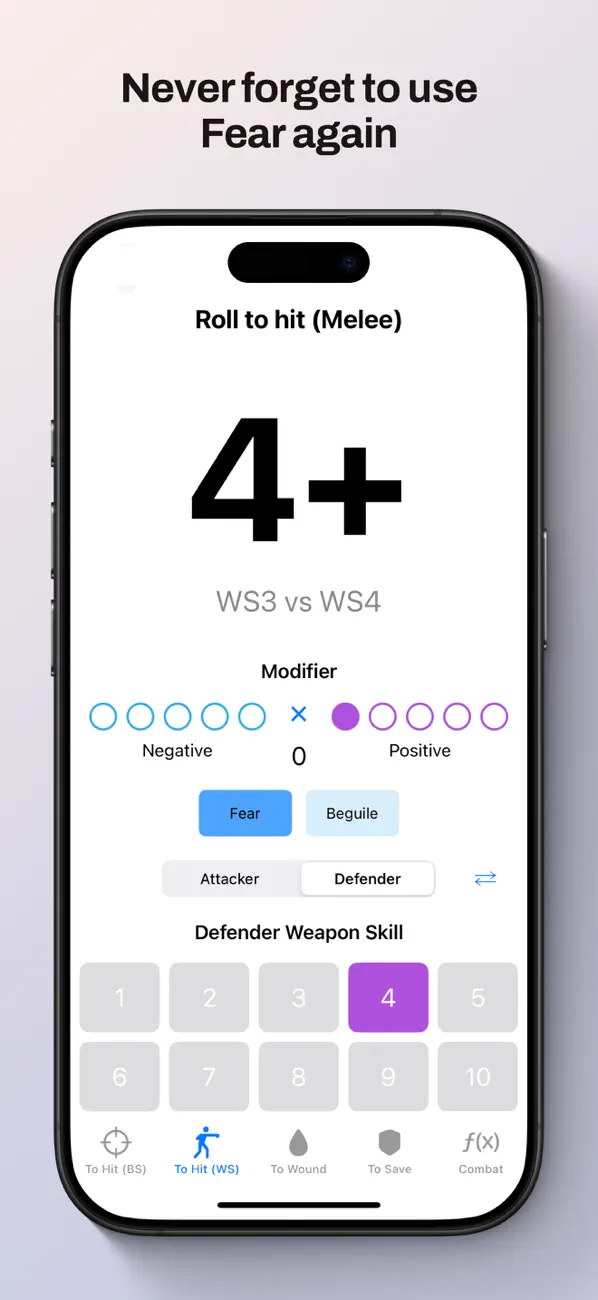 #2. Roll to Hit (iOS) Ved: Ivan Perre